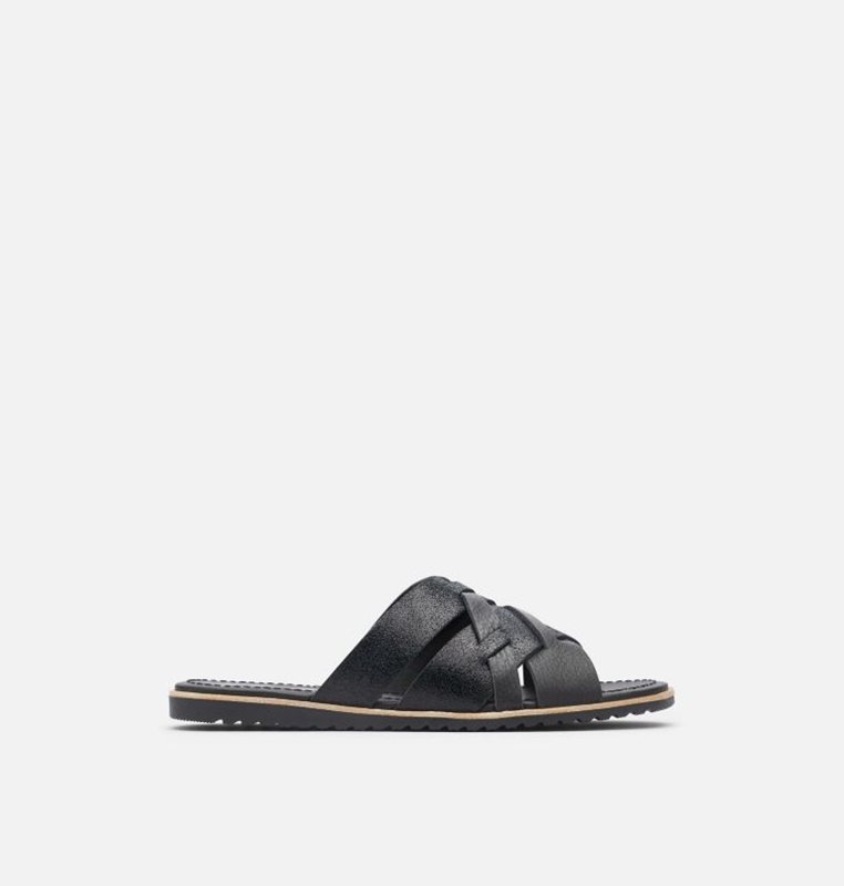 Womens Slides Black - Sorel Ella™ - 913860-NBM